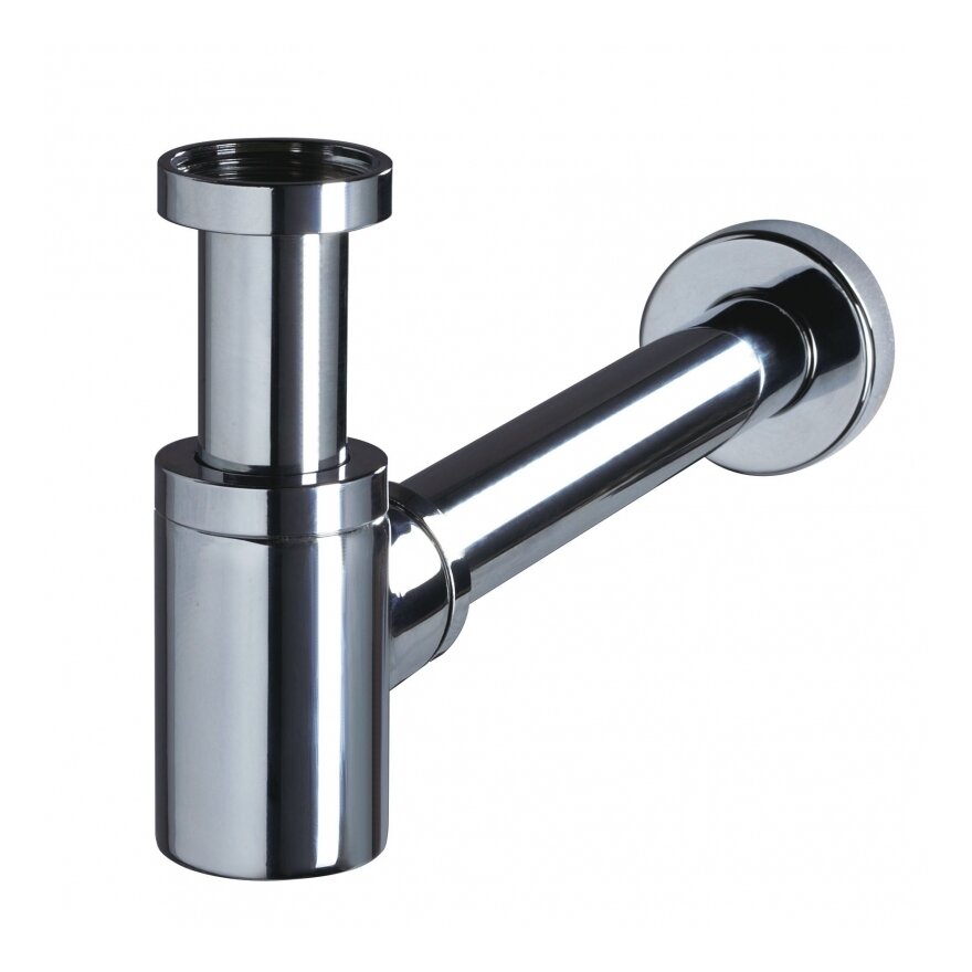 Изображение товара Сифон для раковины Wirquin Lineis 31608002 латунь хром 1 1/4'' 32 мм без выпуска