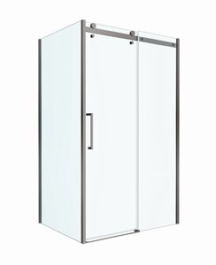 Изображение товара Душевой уголок BelBagno MARINO-2-AH-1-130/80-C-GM, 130 x 80 см, стекло прозрачное, профиль оружейная сталь