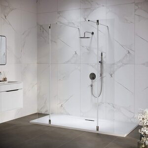 Изображение товара Душевой уголок RGW Walk In WA-052 (WA-016+2Z-071), 351005203-11, 100 х 120 см, 2 распашные створки, стекло прозрачное, профиль хром