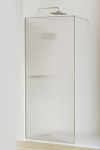 Изображение товара Душевая стенка RGW Walk In WA-08, 06100808-151, 80 см, свободный вход, стекло ребристое, профиль хром