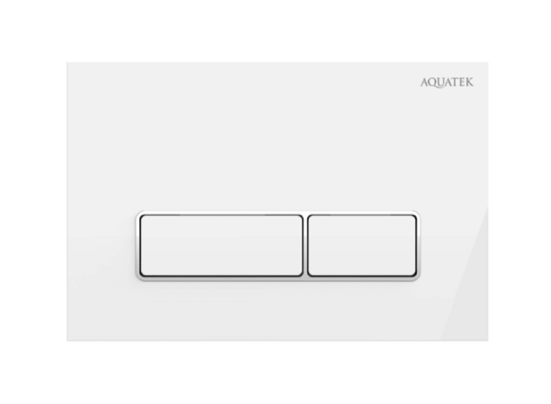 Изображение товара Клавиша смыва Aquatek KDI-0000061 механическая белый глянец хром ободок