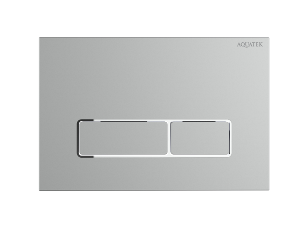 Изображение товара Клавиша смыва Aquatek KDI-0000063, механическая, хром матовый, ободок хром