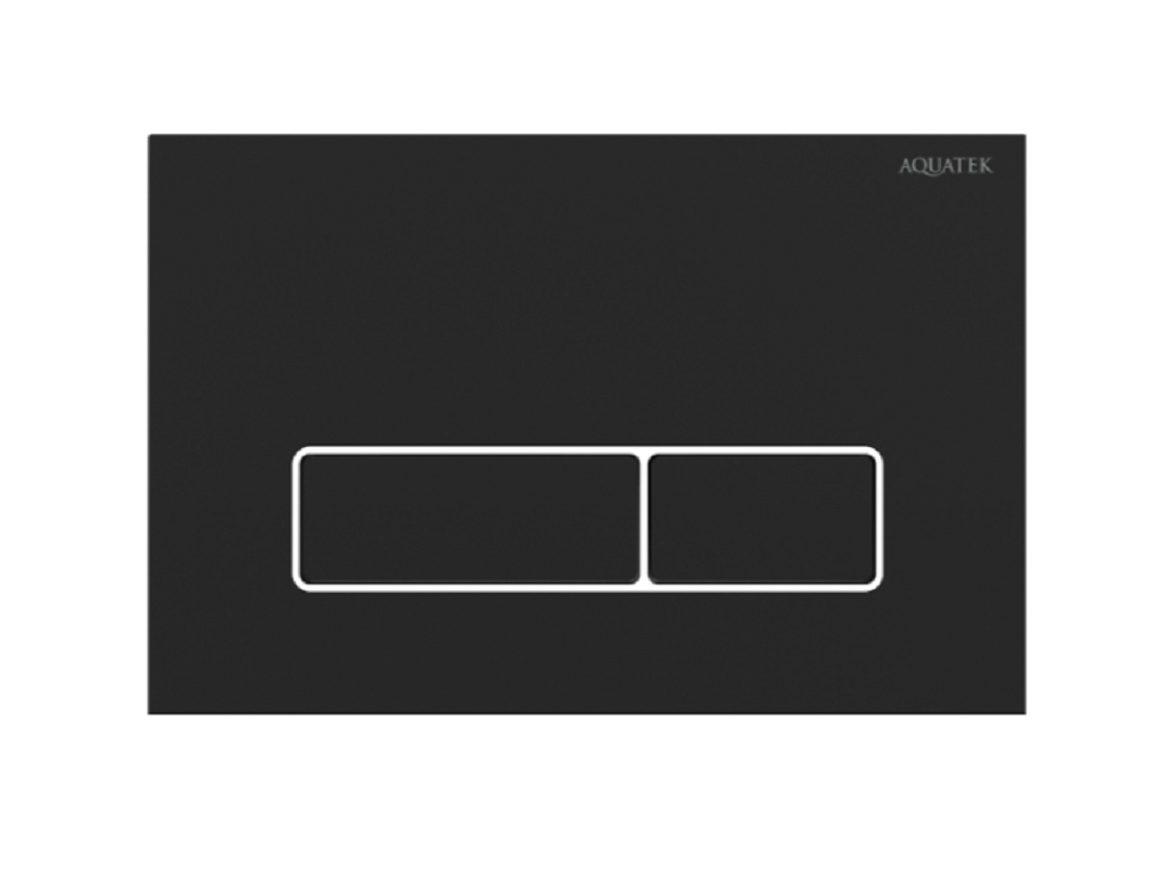 Изображение товара Клавиша смыва Aquatek KDI-0000064 механическая черный матовый хром 2 клавиши
