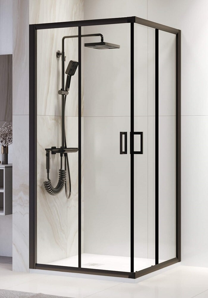 Изображение товара Душевой уголок RGW Passage PA-39B 80x80 см раздвижное стекло черный профиль Германия