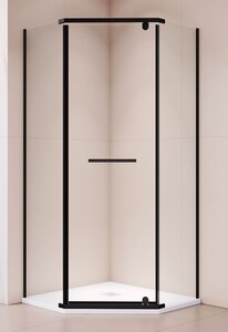 Изображение товара Душевой уголок RGW Passage PA-82B 41088288-14, 80 х 80 см, стекло прозрачное, профиль черный