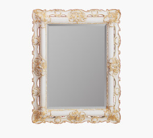Изображение товара Зеркало прямоугольное Migliore Complementi ML.COM-70.508, белое/золото