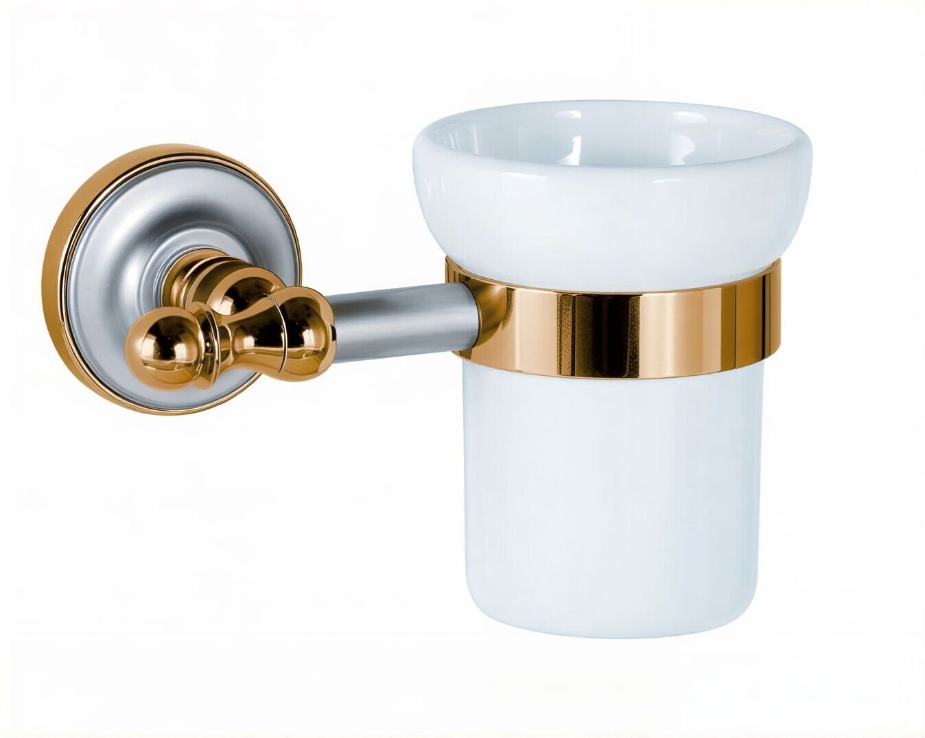 Изображение товара Стакан для щеток Migliore Mirella ML.MRL-M060 хром/золото настенный стильный аксессуар