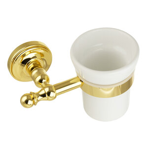 Изображение товара Стакан для щеток Migliore Mirella 17306, золото