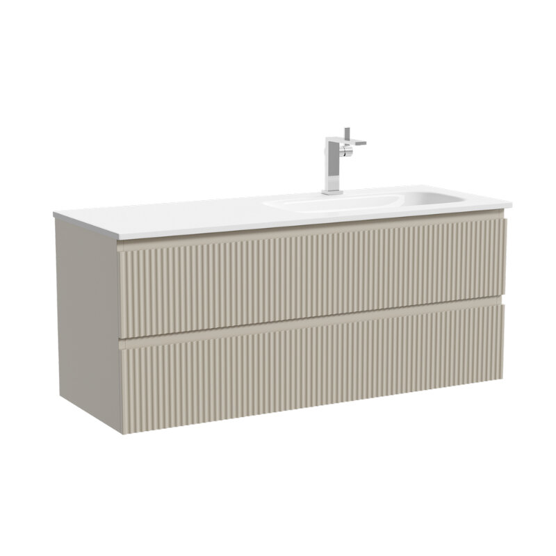 Изображение товара Тумба под раковину Sancos Snob R 120 см подвесная Бежевый Soft Италия