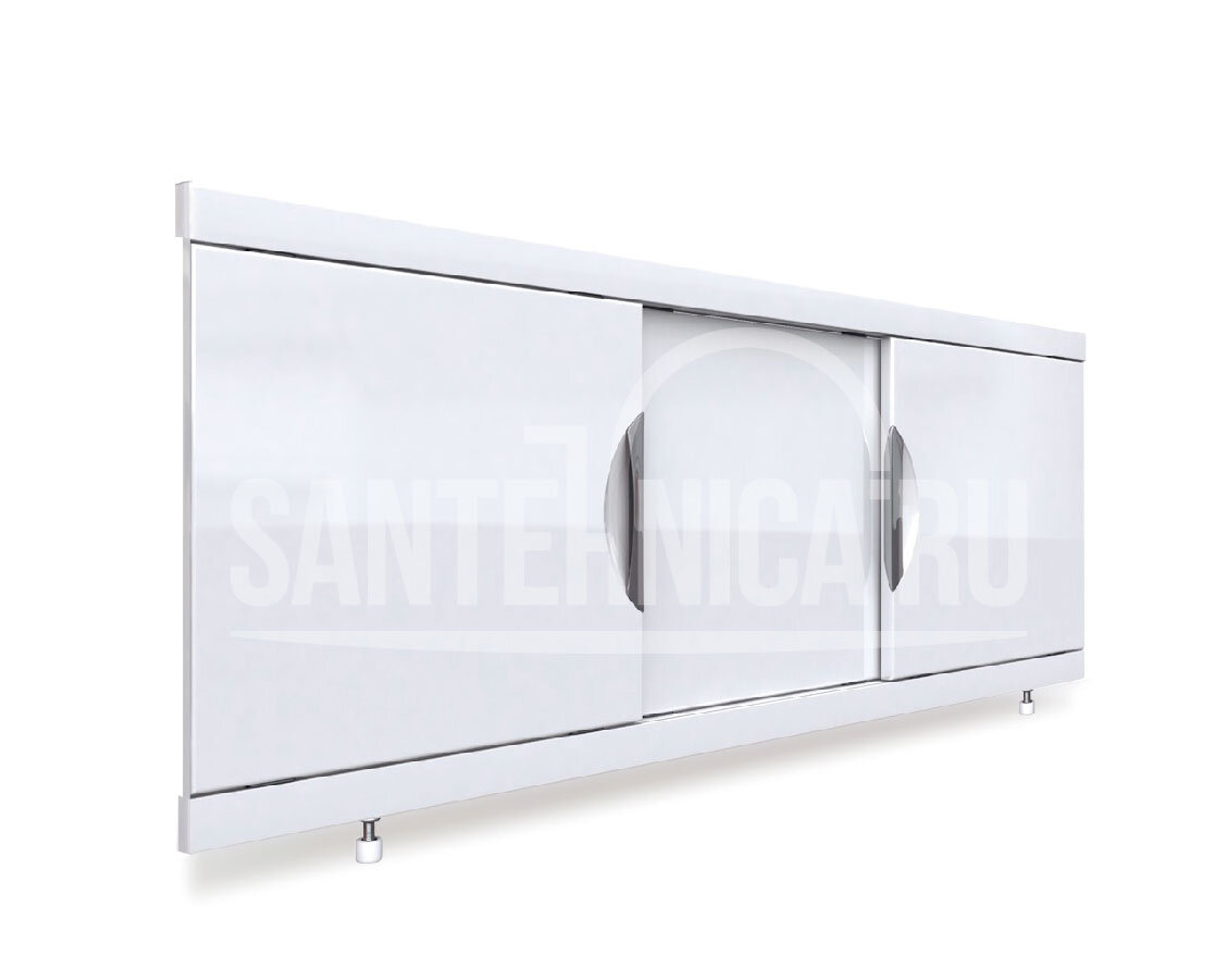 Изображение товара Экран под ванну Emmy Валенсия 120 раздвижной белый с регулируемой высотой