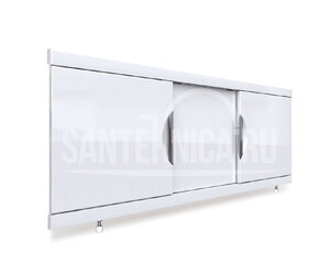 Изображение товара Экран под ванну Emmy Валенсия 120 раздвижной белый с регулируемой высотой