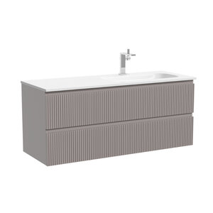 Изображение товара Тумба под раковину Sancos Snob R 120 см правая подвесная серый Италия