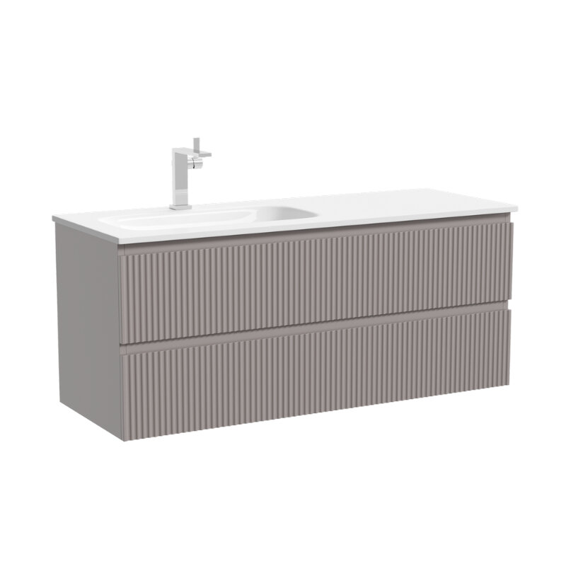 Изображение товара Тумба под раковину Sancos Snob R 120 см с выдвижными ящиками и фрезерованным фасадом