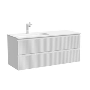 Изображение товара Тумба под раковину Sancos Snob R SNR120LW, 120 см подвесная, Bianco, левая