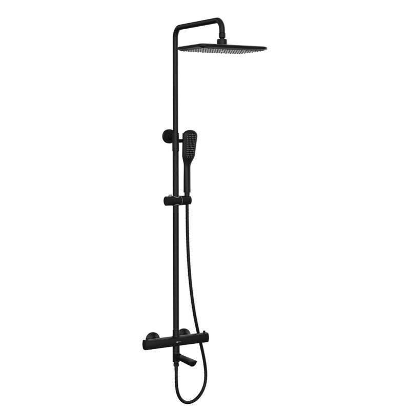 Изображение товара Душевая система Lemark Ursus LM7272BL термостатическая черный матовый