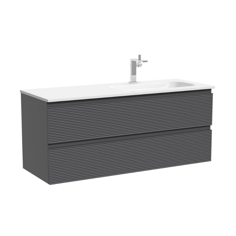 Изображение товара Тумба под раковину Sancos Folk FL120RGS, 120 см, серый, подвесная