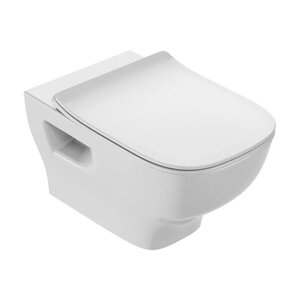 Изображение товара Подвесной безободковый унитаз Jacob Delafon Struktura EDE102-00/E20606-00, тонкая c микролифтом и функцией быстрого снятия (выставочный образец, отсутствует упаковка)