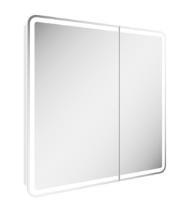 Изображение товара Зеркальный шкаф Sancos Diva DIV800, 80 см, с LED подсветкой, выключатель сенсорный, белый