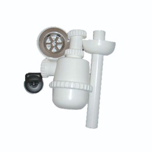 Изображение товара Сифон Alice Ceramica 9014/315 для хозяйственной раковины белый пластик Италия