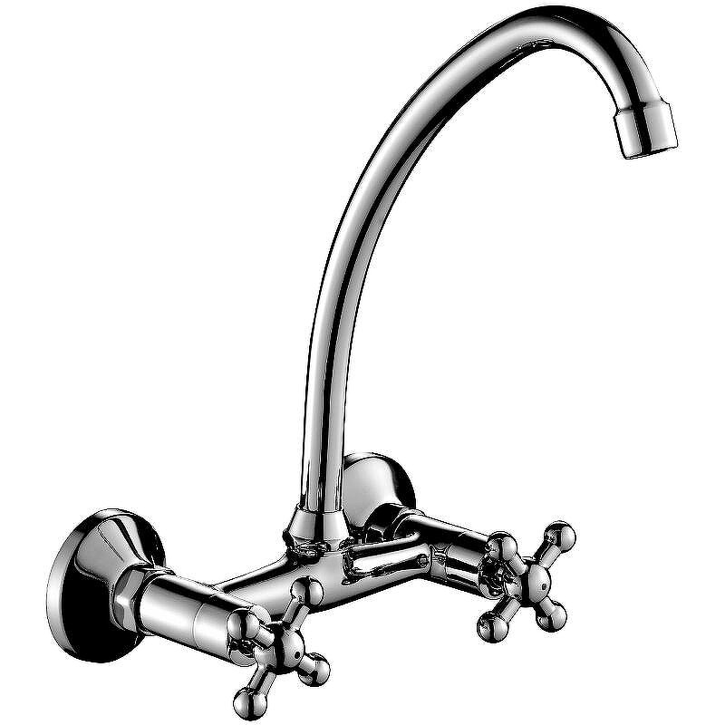 Изображение товара Смеситель для кухонной мойки Rossinka G02-73 хром двухвентильный