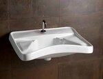 Раковина Alice Ceramica Laundry 100111 66 х 56,5 х 26 см для инвалидов - фото 1