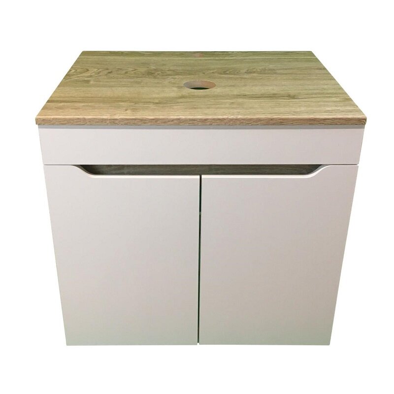 Изображение товара Тумба под раковину Sintesi Style 60 см подвесная белый матовый дуб сонома