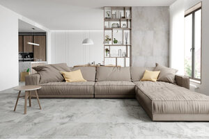 Изображение товара Виниловый ламинат Vinilam Ceramo Glue 91901, 48 х 95 см, серый