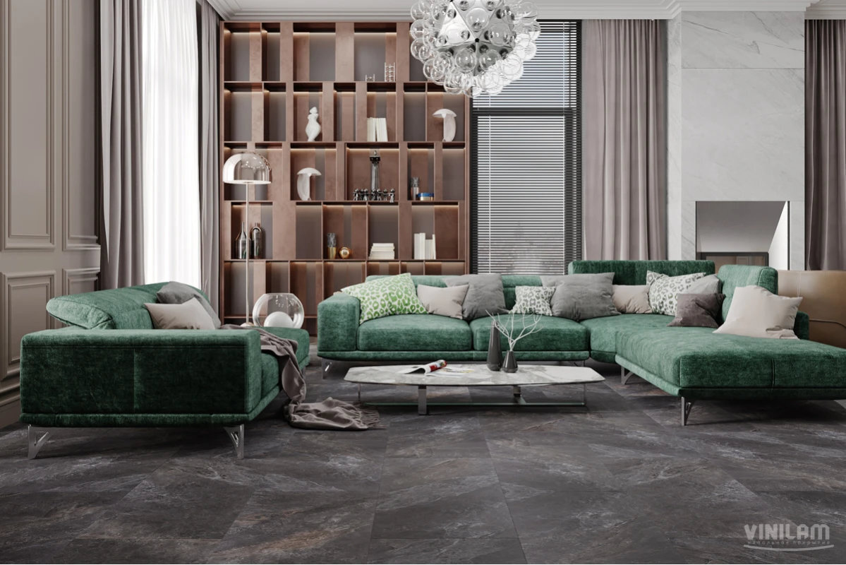 Изображение товара Виниловый ламинат Vinilam Ceramo Glue 91911 48x95 см Клеевой под мрамор