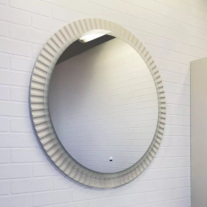 Изображение товара Зеркало Comfortу Мадрид 00-00014251, 70 см, LED-подсветка, бесконтактный сенсор, цвет серый шёлк