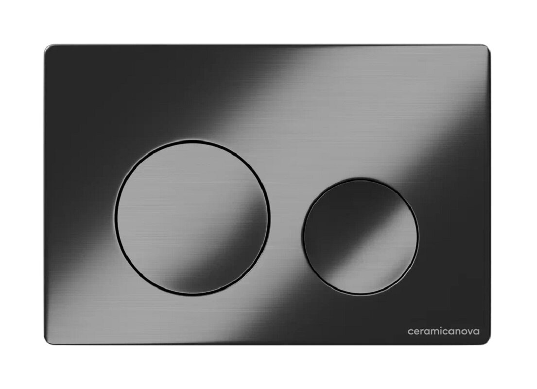 Изображение товара Клавиша смыва Ceramicanova Balance Circle CN12-001GG механическая вороненая сталь италия