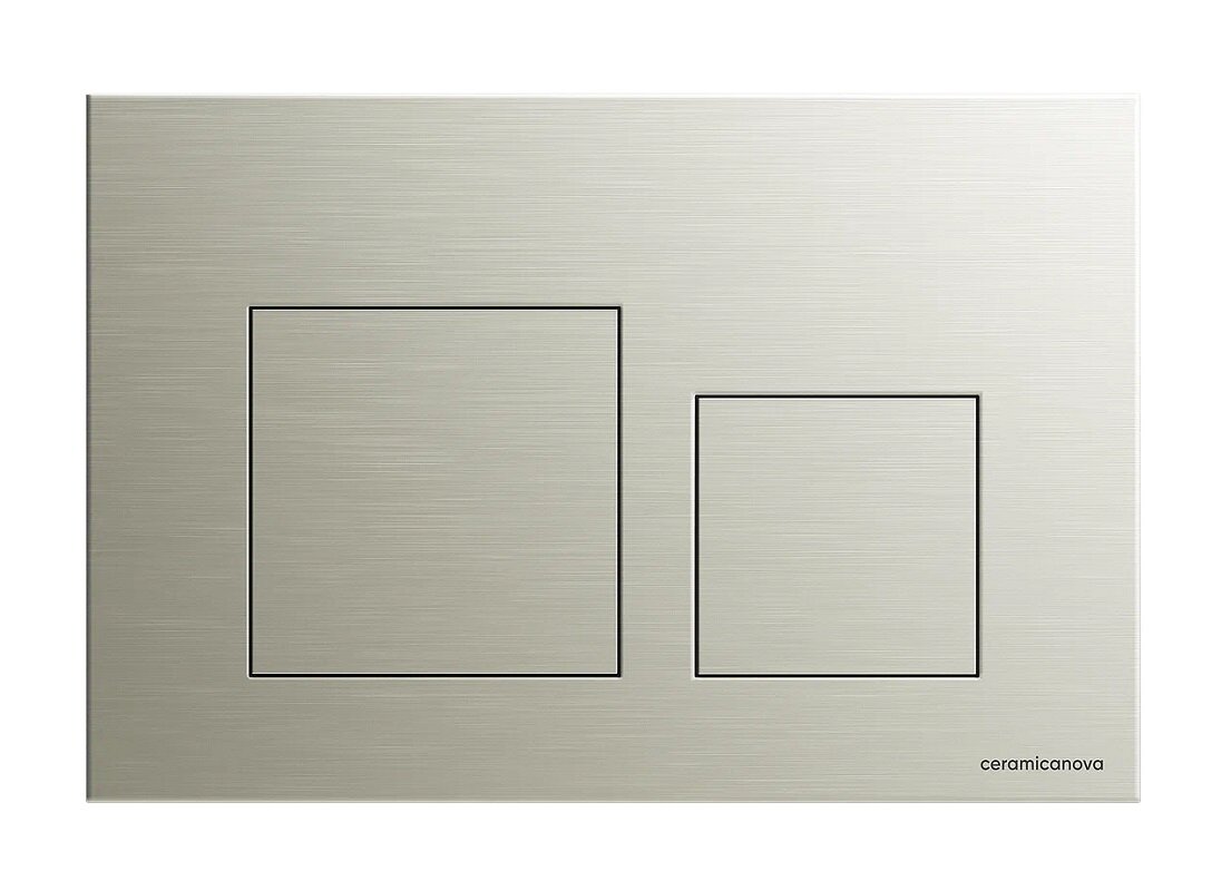 Изображение товара Клавиша смыва Ceramicanova Balance Square CN12-002BN с двумя кнопками и брашированным никелем