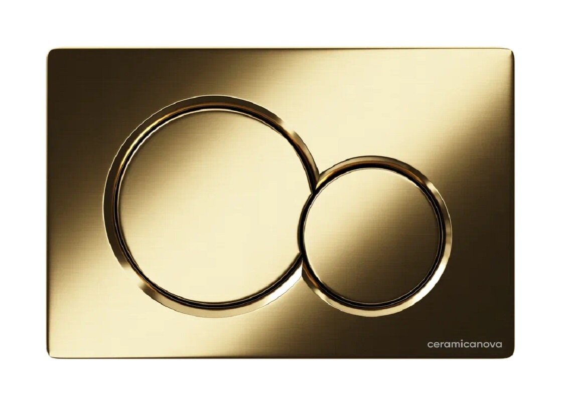 Изображение товара Клавиша смыва Ceramicanova Balance Sphere CN12-003BG механическая брашированное золото