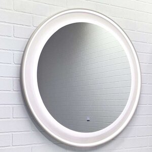 Изображение товара Зеркало Comfortу Ереван 00-00014146, 80 см, LED-подсветка, бесконтактный сенсор, цвет серый шёлк