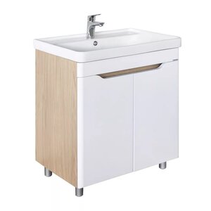 Изображение товара Тумба Comforty Печора с раковиной 70 см белый матовый напольная