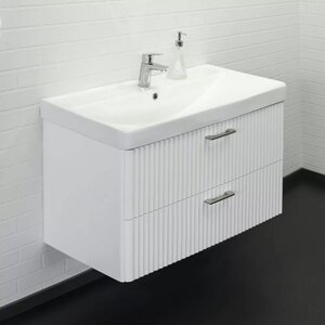 Изображение товара Тумба с раковиной Comforty Ангара 90 см белый матовый подвесная