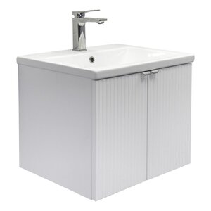 Изображение товара Тумба с раковиной Comfortу Лима 00-00019238, 60 см, подвесная, цвет белый матовый