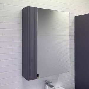 Изображение товара Зеркальный шкаф Comfortу Лима 60 см антрацит с амальгамой и мягким закрыванием