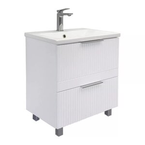 Изображение товара Тумба с раковиной Comfortу Лима 60 см белый матовый напольная МДФ ВЛДСП