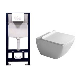 Изображение товара Комплект Splendy ST3011TPRW/10PL02007SV/40S80200I Set, инсталляция с безободковым унитазом, сиденье микролифт, клавиша смыва белый глянцевый