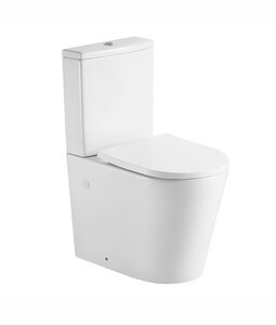 Изображение товара Унитаз-компакт Aquatek Оберон AQ1273ST-00, безободковый, с сиденьем микролифт, Торнадо, белый