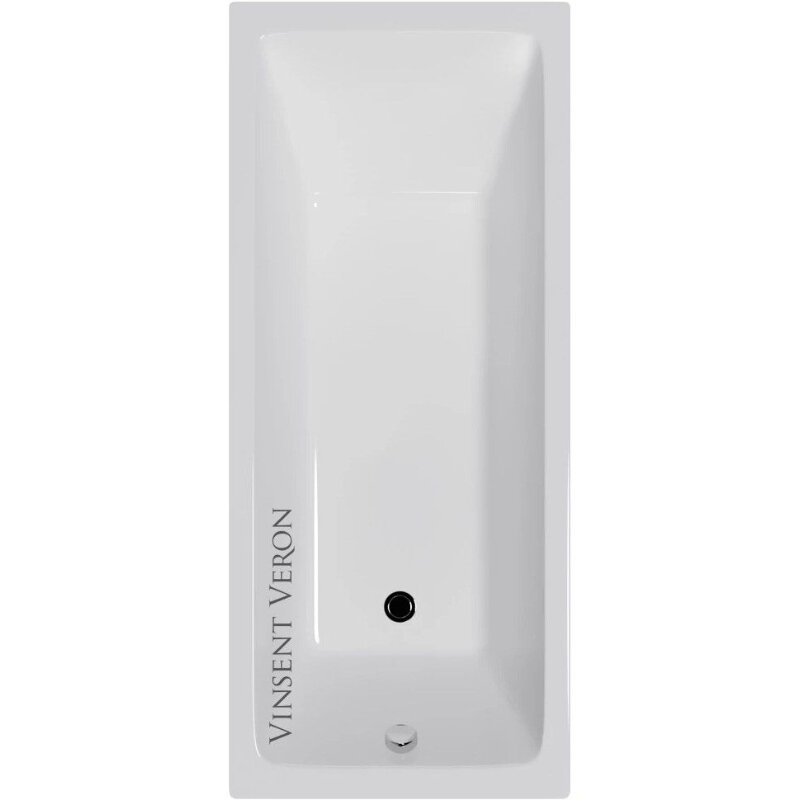 Изображение товара Чугунная ванна Vinsent Veron Square 170×75 см белая стойкая к царапинам