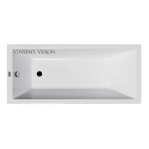 Изображение товара Чугунная ванна Vinsent Veron Square 170×75 см белая стойкая к царапинам
