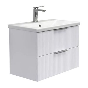 Изображение товара Тумба с раковиной Comfortу Лима 00-00019188, 70 см, подвесная, цвет белый матовый