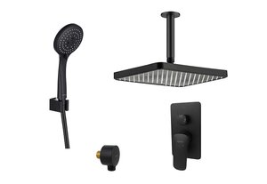Изображение товара Душевая система Aquatek Вега AQ1073MB, 3 режима лейки, черный матовый