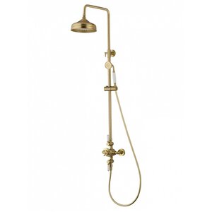 Изображение товара Душевая система Wonzon & Woghand Retro WW-B3041-BG, термостатическая, цвет золото брашированное