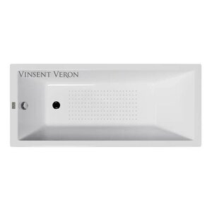 Изображение товара Чугунная ванна Vinsent Veron Square VSQ1407045-AS, 140 x 70 см, с антискользящим покрытием, цвет белый