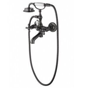 Изображение товара Смеситель для ванны и душа Wonzon & Woghand Retro WW-88639020-BGM, с душевым гарнитуром, графит темный
