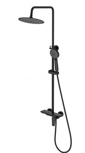 Изображение товара Душевая система SantiLine SL-9011MB, с каскадным изливом, черная матовая