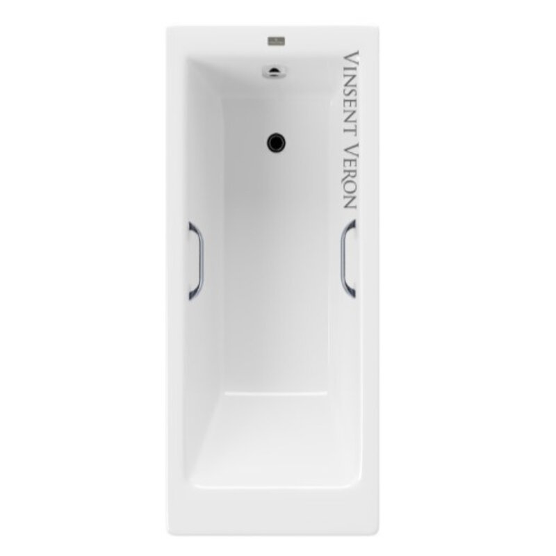 Изображение товара Чугунная ванна Vinsent Veron Tampa VTP1707042H, 170 x 70 см, с отверстиями под ручки, цвет белый