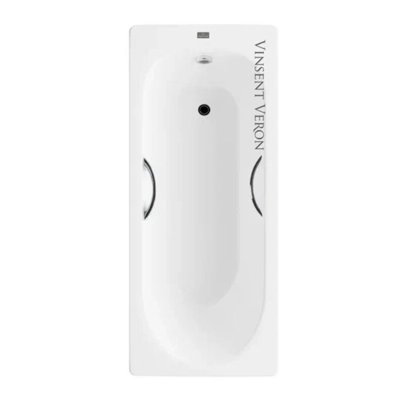 Изображение товара Чугунная ванна Vinsent Veron Soissons 170x70 см, белая, с ручками, гарантией 10 лет